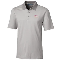 Polo gris à rayures ton sur Virginia Tech Hokies Big & Tall pour homme Cutter Buck