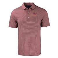 Men's Cutter & Buck Maroon Virginia Tech Hokies Forge Eco Double Stripe Stretch Recycled Polo