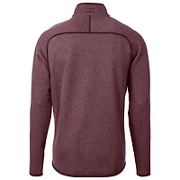 Men's Cutter & Buck Maroon Virginia Tech Hokies Mainsail Sweater-Knit Full-Zip Jacket