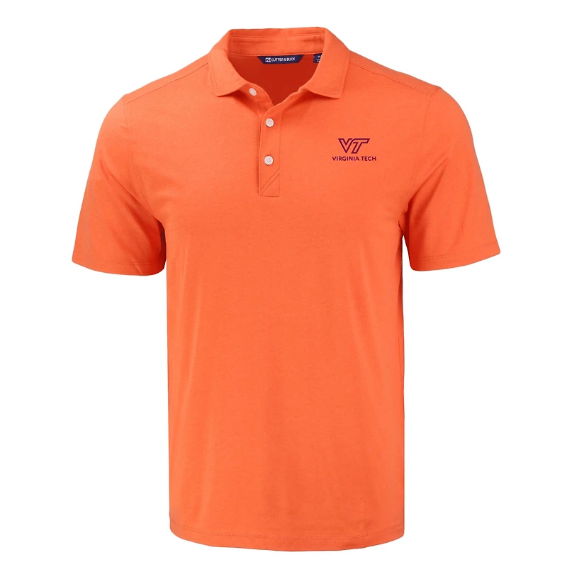 Polo Cutter & Buck Orange Virginia Tech Hokies Coastline Epic Comfort Eco Recycled pour homme
