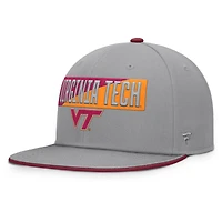 Men's Fanatics Gray Virginia Tech Hokies Duo Snapback Hat