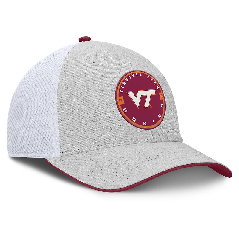 Casquette Trigger Flex gris chiné pour homme des Virginia Tech Hokies