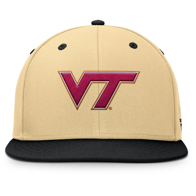 Men's Fanatics Khaki/Black Virginia Tech Hokies Balance Fitted Hat