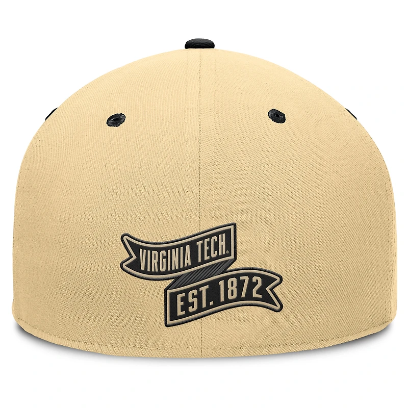Men's Fanatics Khaki/Black Virginia Tech Hokies Balance Fitted Hat