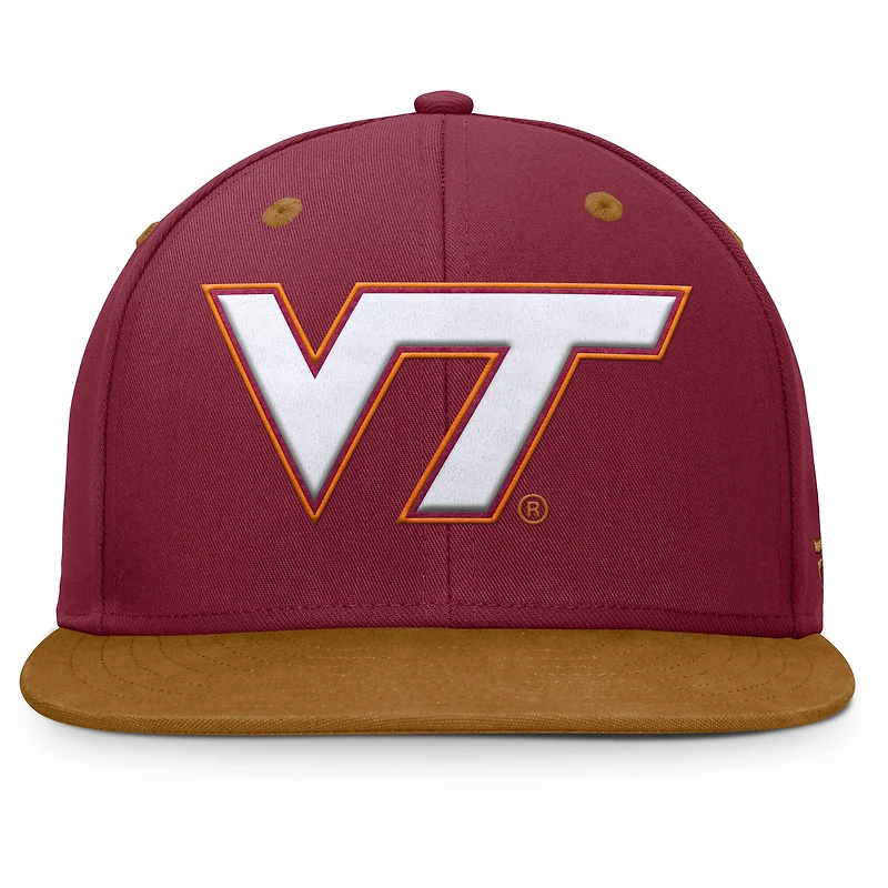 Men's Fanatics Maroon/Brown Virginia Tech Hokies NoBo Fitted Hat
