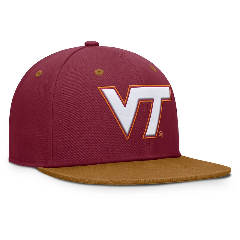 Men's Fanatics Maroon/Brown Virginia Tech Hokies NoBo Fitted Hat