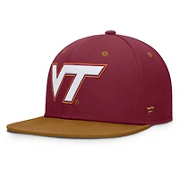 Casquette ajustée NoBo marron/marron pour homme des Virginia Tech Hokies