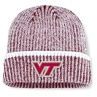 Bonnet en tricot à revers Haze des Virginia Tech Hokies pour homme, couleur marron/blanc