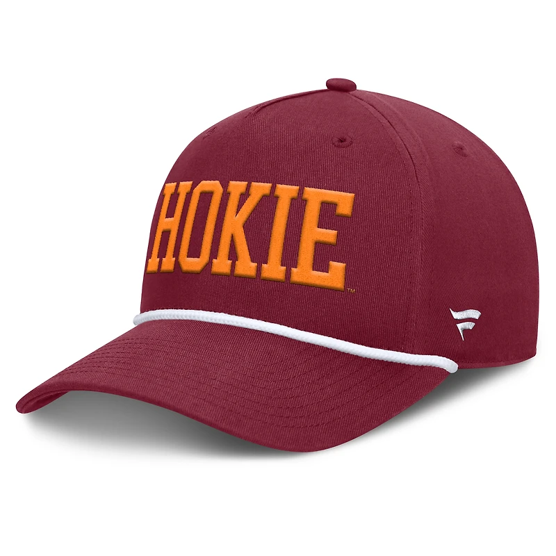 Men's Fanatics  Maroon Virginia Tech Hokies Foul Ball Rope Adjustable Hat