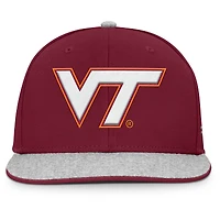 Casquette snapback Loden marron fanatiques pour homme des Hokies de Virginia Tech