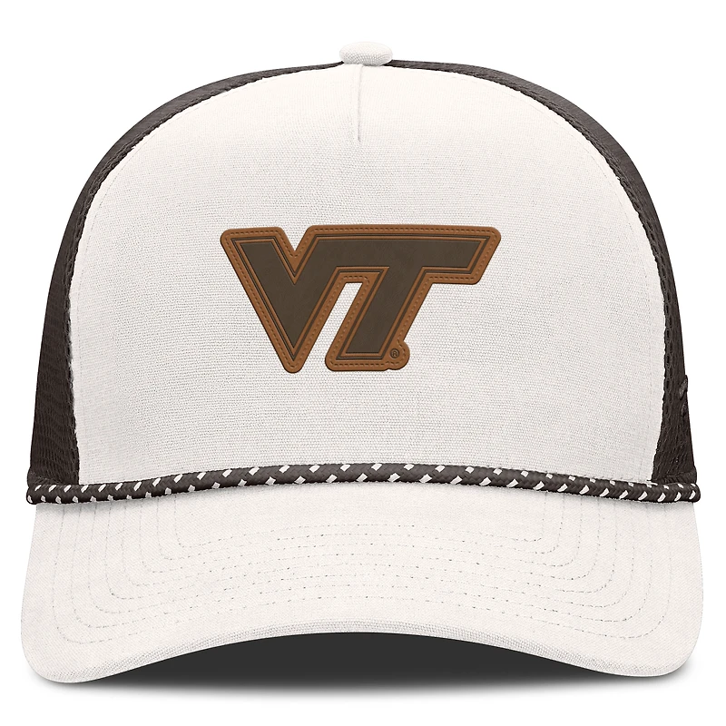Casquette ajustable Fanatics Natural Virginia Tech Hokies Bronco Trucker pour homme
