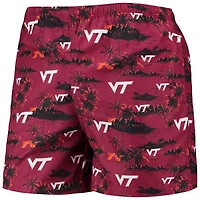 Maillot de bain Hokies Island Palm FOCO marron Virginia Tech pour homme