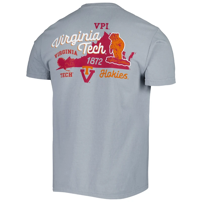T-shirt Virginia Tech Hokies Vault State Comfort Graphite pour homme