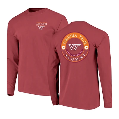 Men's  Maroon Virginia Tech Hokies Circle Seal Alumni Long-Sleeve T-Shirt