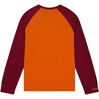 T-shirt orange à manches longues Mitchell & Ness Virginia Tech Hokies Legendary Slub Raglan pour hommes