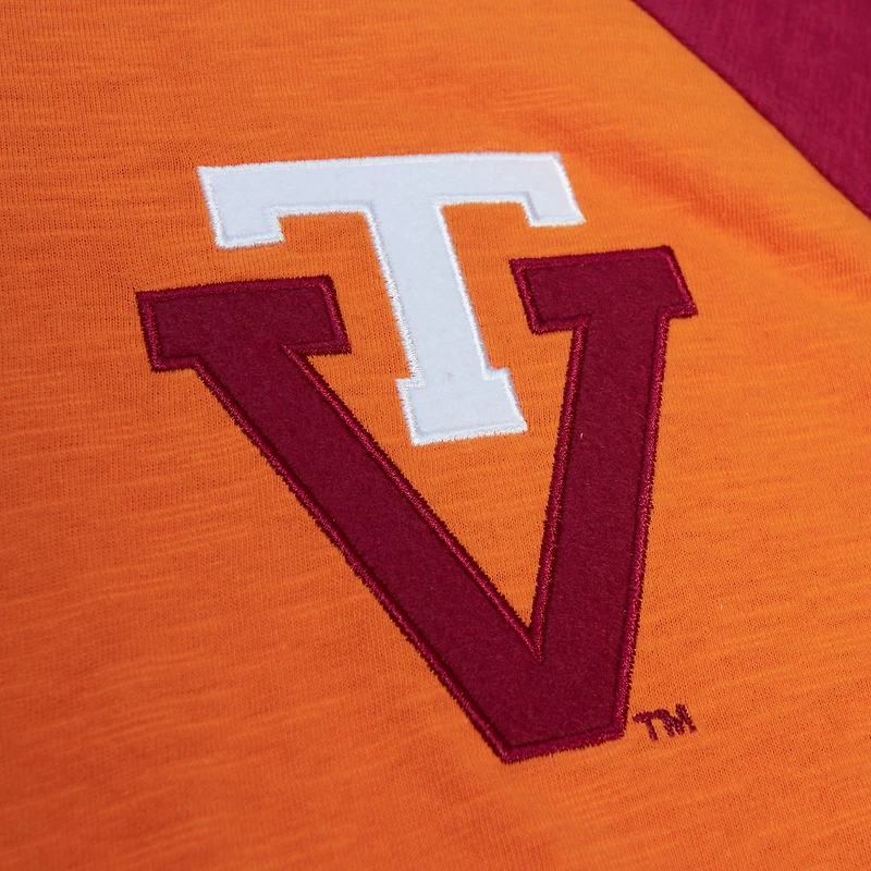 T-shirt orange à manches longues Mitchell & Ness Virginia Tech Hokies Legendary Slub Raglan pour hommes