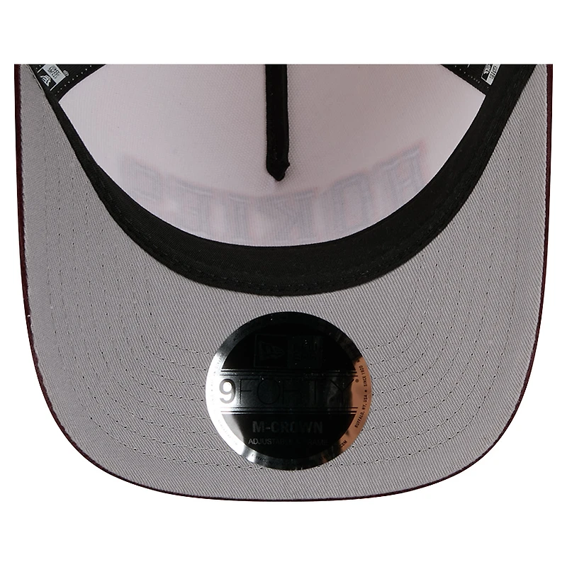 Men's New Era Maroon/Cream Virginia Tech Hokies Arch Two-Tone Corduroy 9FORTY A-Frame Adjustable Hat