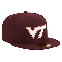 Casquette ajustée 59FIFTY Virginia Tech Hokies de New Era pour homme, bordeaux
