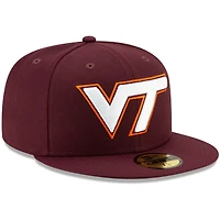 Casquette ajustée New Era Virginia Tech Hokies Basic 59FIFTY Team pour hommes