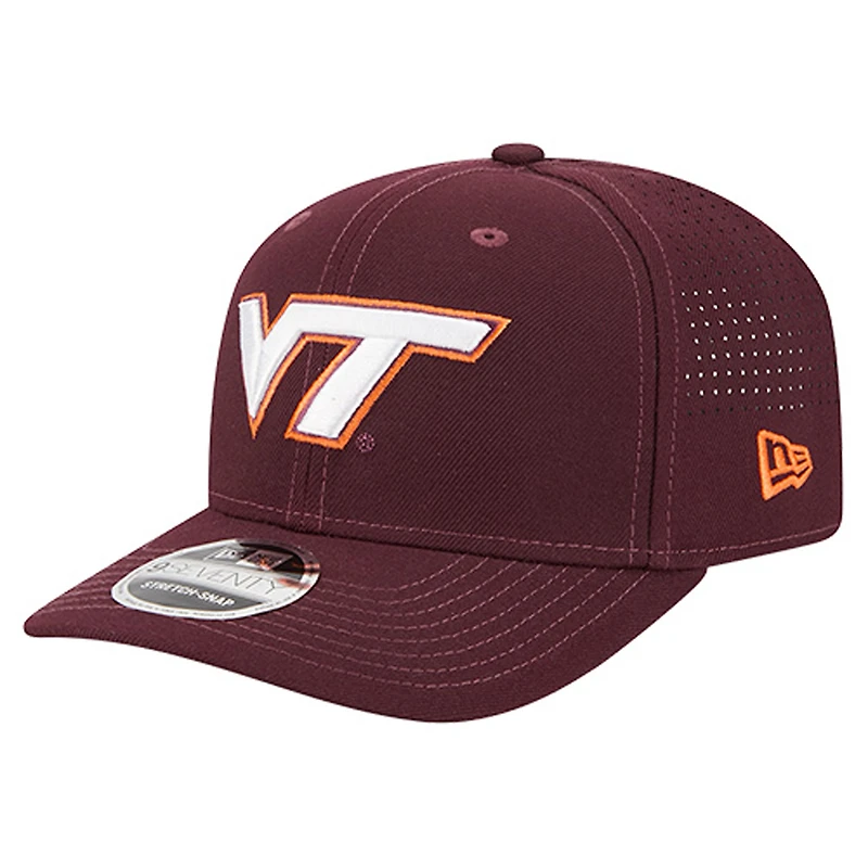 Casquette ajustable New Era 9SEVENTY marron Virginia Tech Hokies pour homme