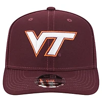 Casquette ajustable New Era 9SEVENTY marron Virginia Tech Hokies pour homme