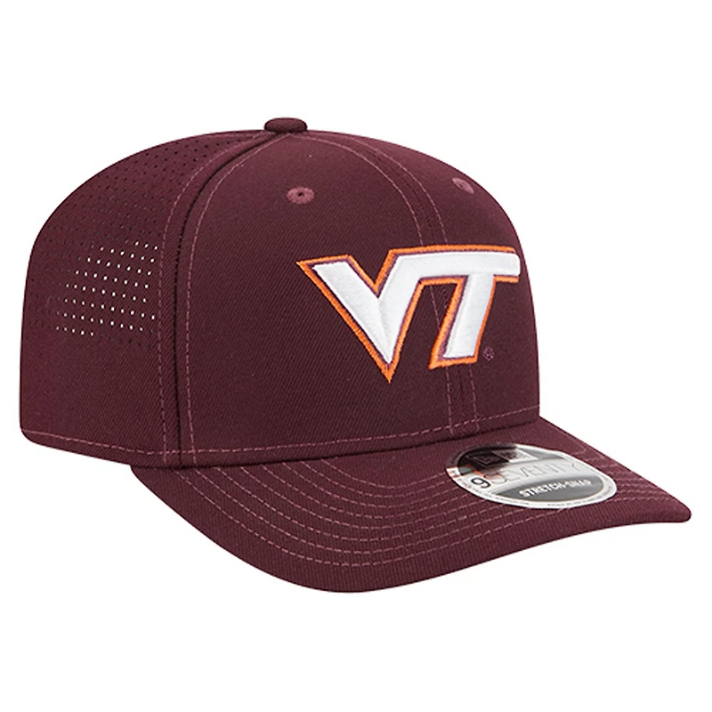Casquette ajustable New Era 9SEVENTY marron Virginia Tech Hokies pour homme