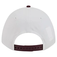 Men's New Era White/Maroon Virginia Tech Hokies Arch Two-Tone Rope 9FORTY A-Frame M-Crown Adjustable Hat