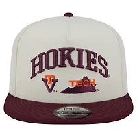 Casquette à visière plate blanche New Era Virginia Tech Hokies 9FIFTY pour homme