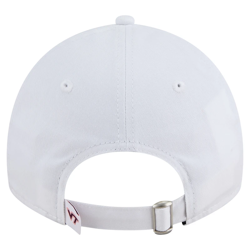 Casquette ajustable New Era blanche Virginia Tech Hokies Fan 9TWENTY pour homme