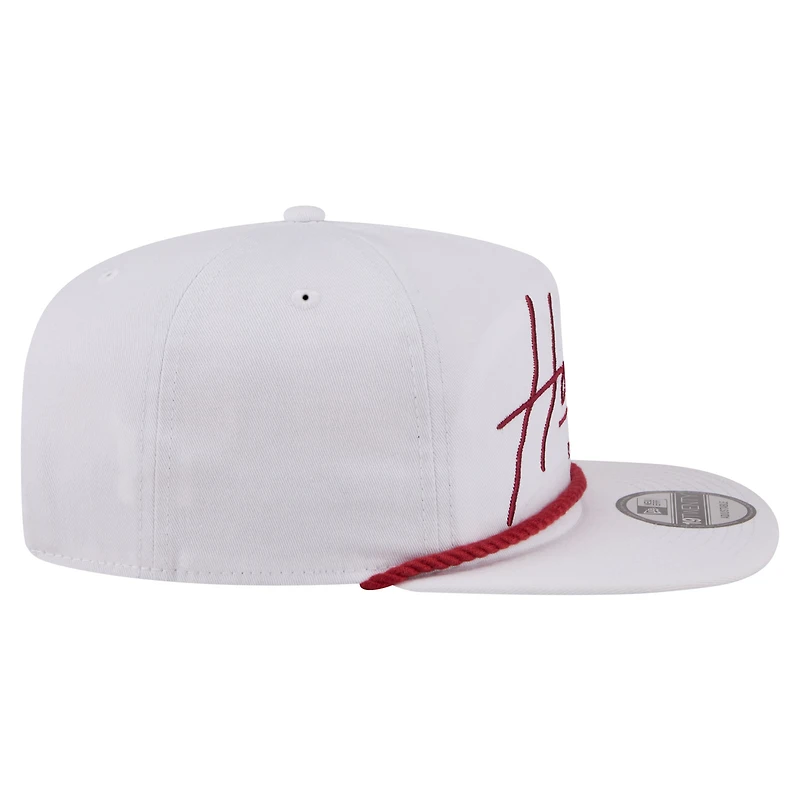 Casquette ajustable New Era blanche pour homme Virginia Tech Hokies Team Rope 19TWENTY