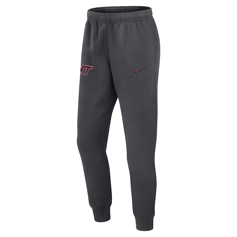 Pantalon en polaire Nike Virginia Tech Hokies Club pour homme, anthracite
