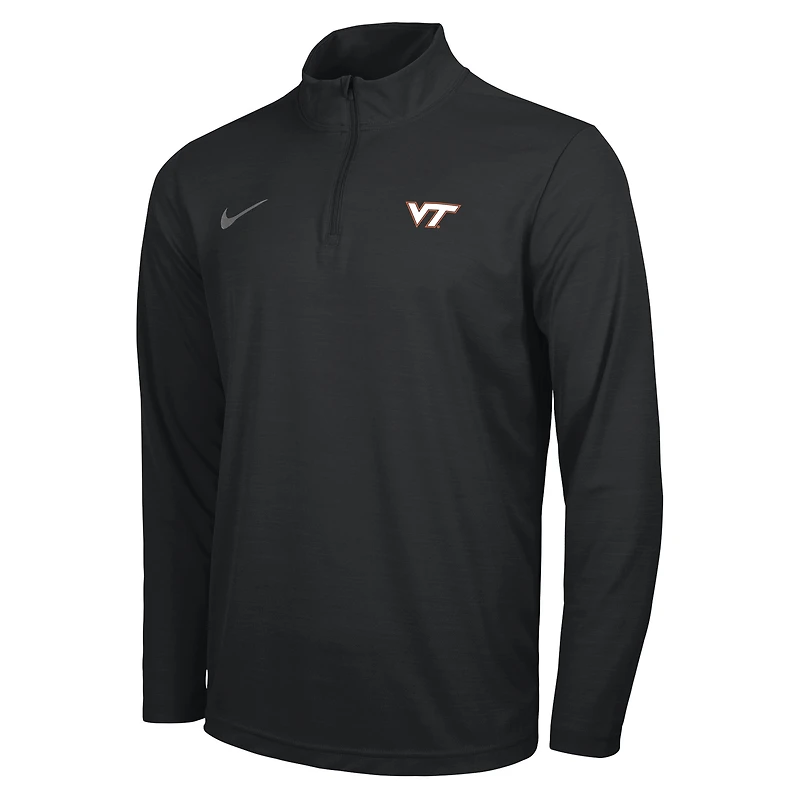 Pull Nike Intensity Performance à quart de zip noir pour homme des Virginia Tech Hokies