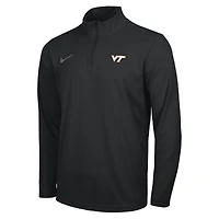 Pull Nike Intensity Performance à quart de zip noir pour homme des Virginia Tech Hokies