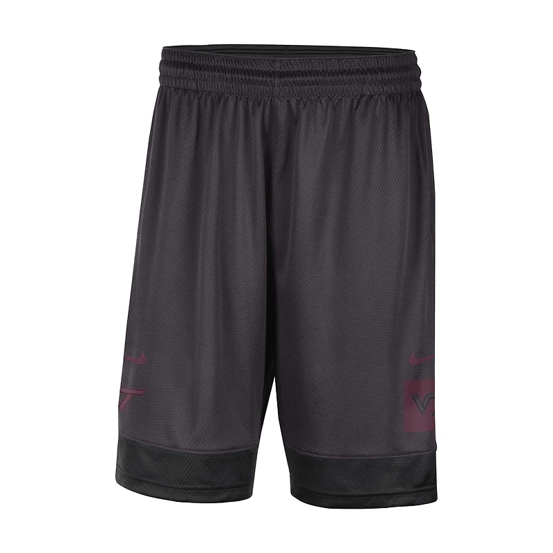 Short Virginia Tech Hokies Performance Fast Break de Nike pour homme, anthracite