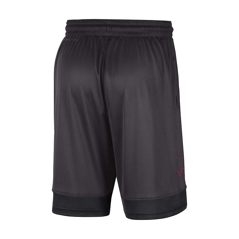 Short Virginia Tech Hokies Performance Fast Break de Nike pour homme, anthracite