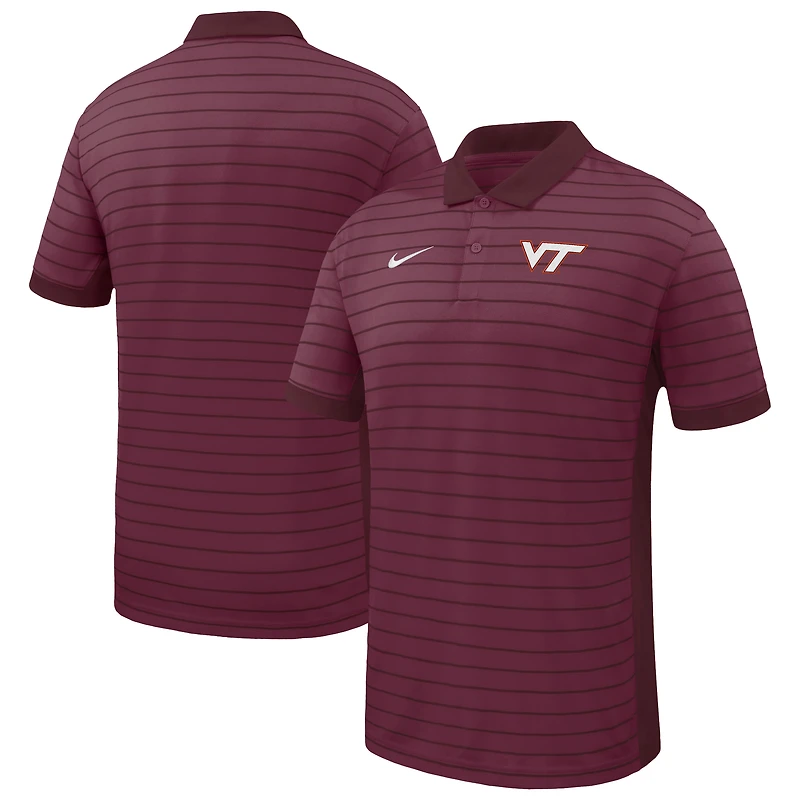 Men's Nike Garnet Virginia Tech Hokies Victory Stripe Dri-FIT Polo