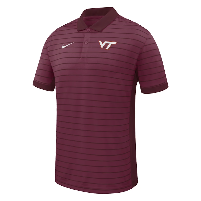 Men's Nike Garnet Virginia Tech Hokies Victory Stripe Dri-FIT Polo