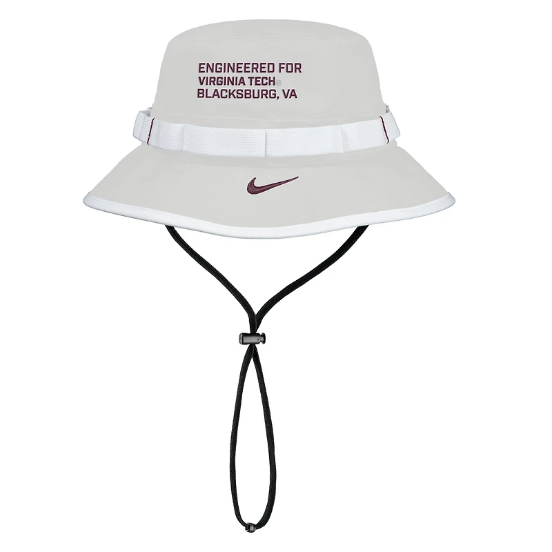 Bob Nike gris Virginia Tech Hokies 2025 On-Field Boonie Performance pour homme