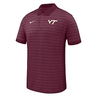 Men's Nike Maroon Virginia Tech Hokies 2025 Early Season Coaches Sideline Victory Stripe Performance Polo