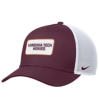Men's Nike Maroon Virginia Tech Hokies 2025 On-Field Rise Trucker Performance Adjustable Hat