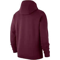 Sweat à capuche en polaire Nike Maroon Virginia Tech Hokies Basketball Icon Club pour homme