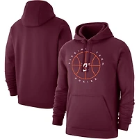 Sweat à capuche en polaire Nike Maroon Virginia Tech Hokies Basketball Icon Club pour homme
