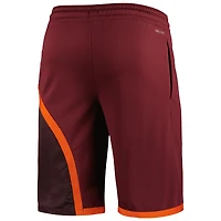 Short de basket-ball Nike Virginia Tech Hokies Replica Performance marron pour homme