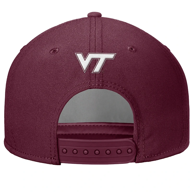Casquette ajustable Nike Rise Virginia Tech Hokies bordeaux pour homme