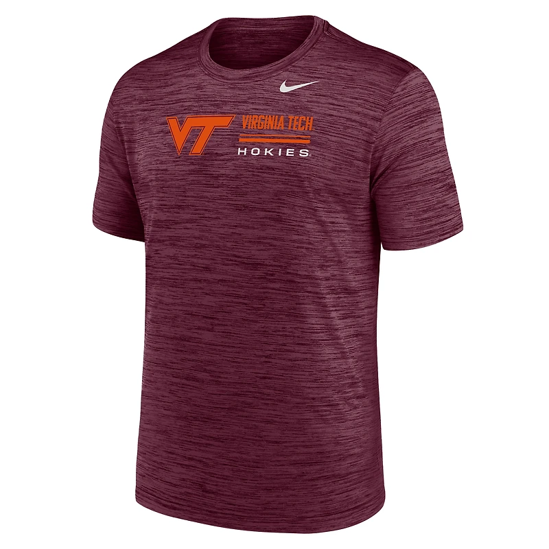 T-shirt Nike Velocity Dri-FIT bordeaux Virginia Tech Hokies pour homme