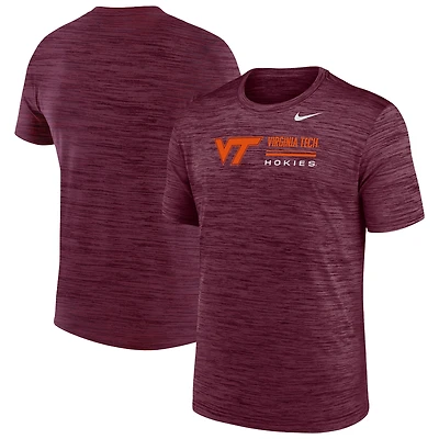 T-shirt Nike Velocity Dri-FIT bordeaux Virginia Tech Hokies pour homme