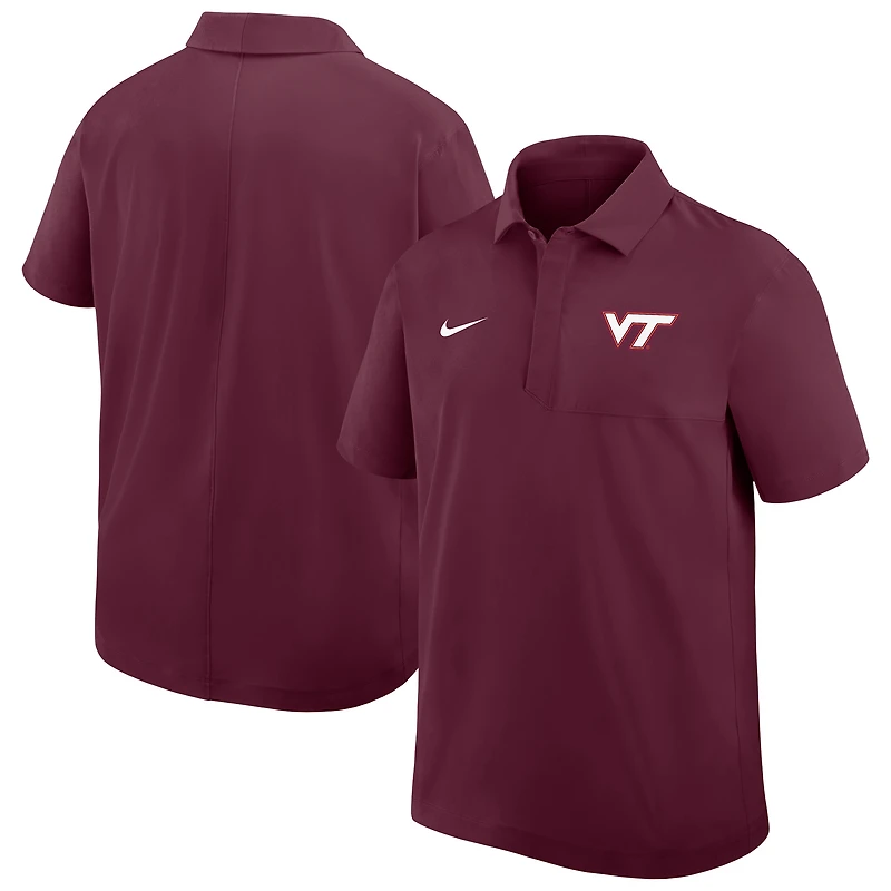 Men's Nike Maroon Virginia Tech Hokies Woven Polo