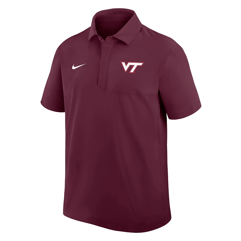 Polo tissé Nike bordeaux Virginia Tech Hokies pour homme