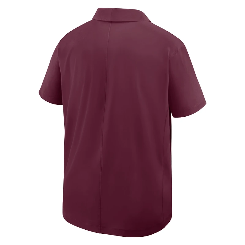 Polo tissé Nike bordeaux Virginia Tech Hokies pour homme