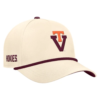 Men's Nike Natural Virginia Tech Hokies Vintage Rope Rise Adjustable Hat